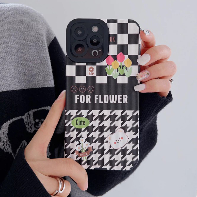 Floral & Houndstooth iPhone Case - ZiCASE