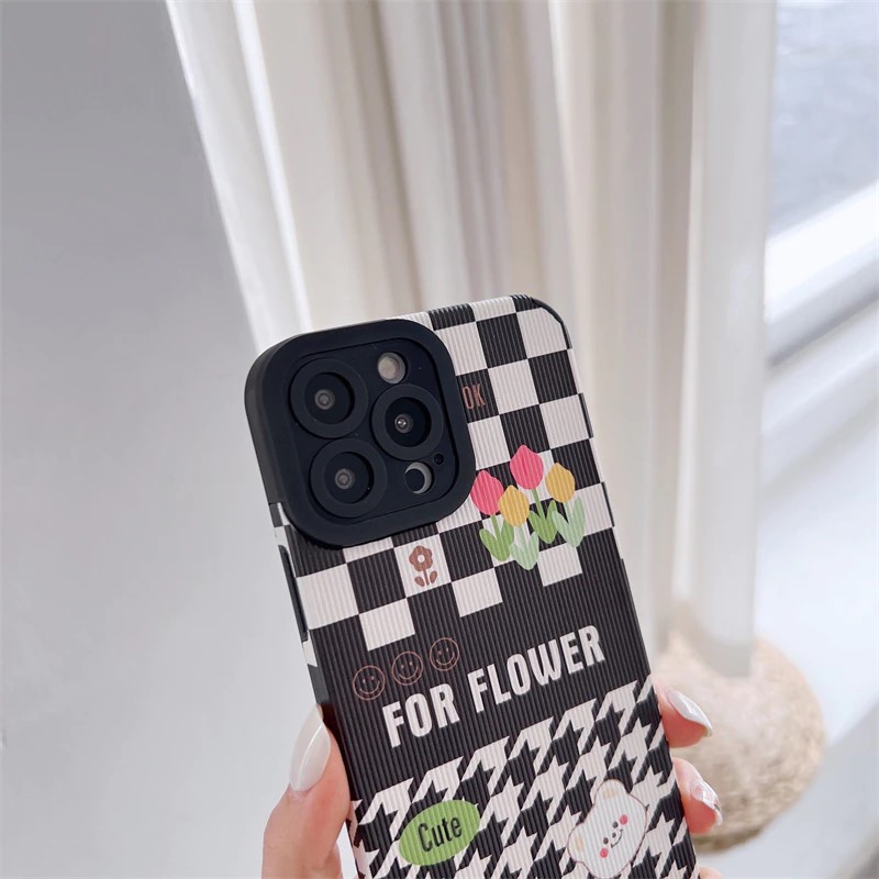 Floral & Houndstooth iPhone 13 Case - ZiCASE