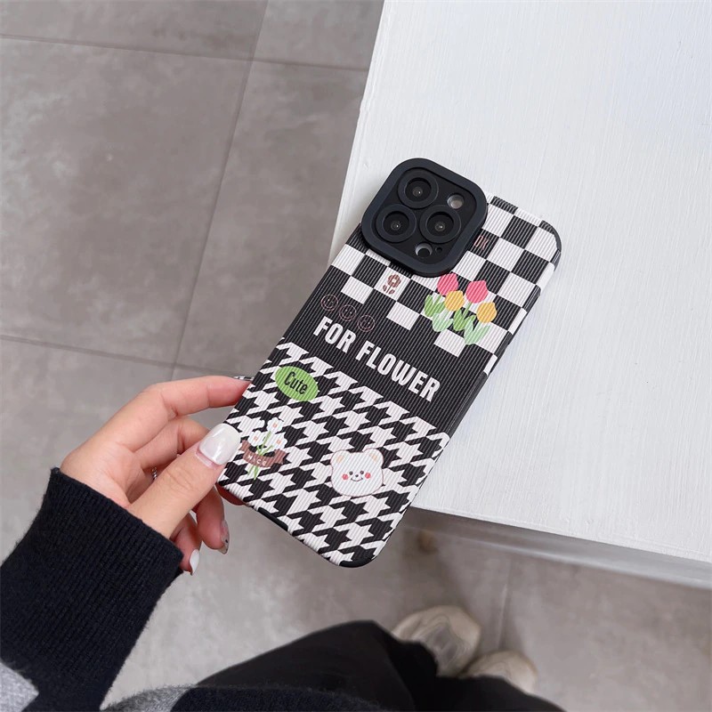 Floral & Houndstooth iPhone 13 Case - ZiCASE