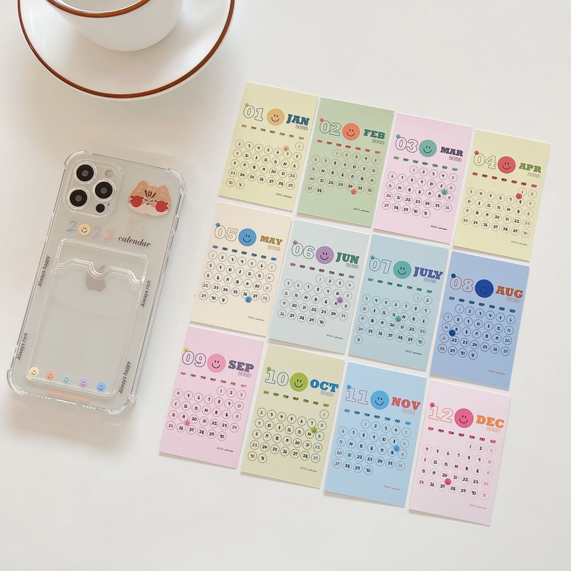 2022 Calendar Card holder iPhone Case - ZiCASE