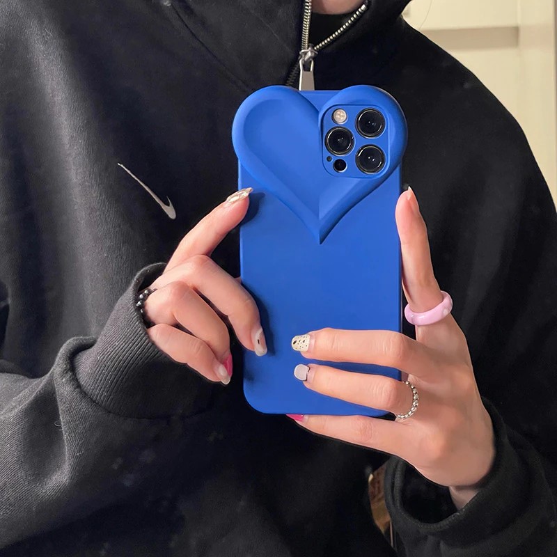 3D Blue Heart iPhone Case - ZiCASE