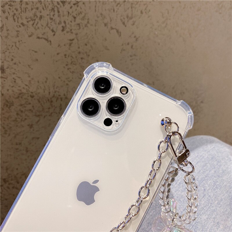 Crystal Butterfly Chain iPhone 13 Pro Max Case
