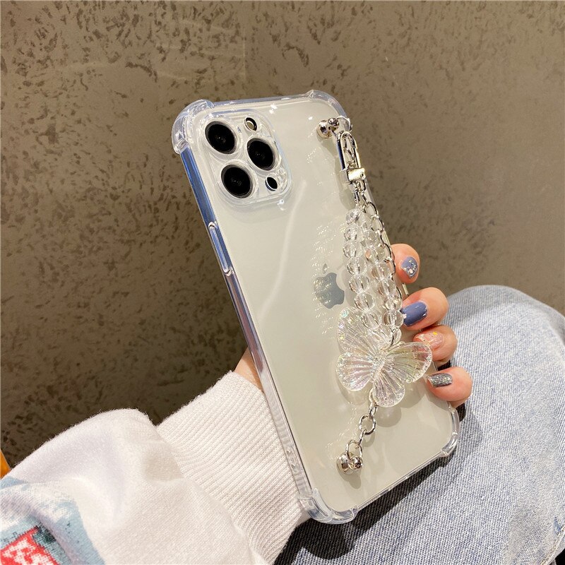 Crystal Butterfly Chain iPhone 12 Pro Max Case
