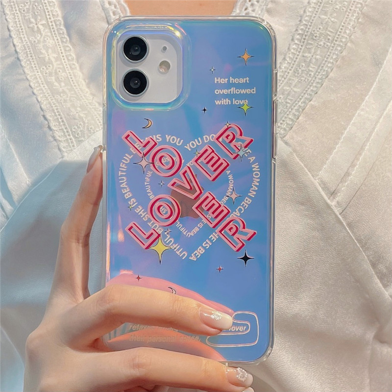 Holographic Hearts iPhone 12 Case