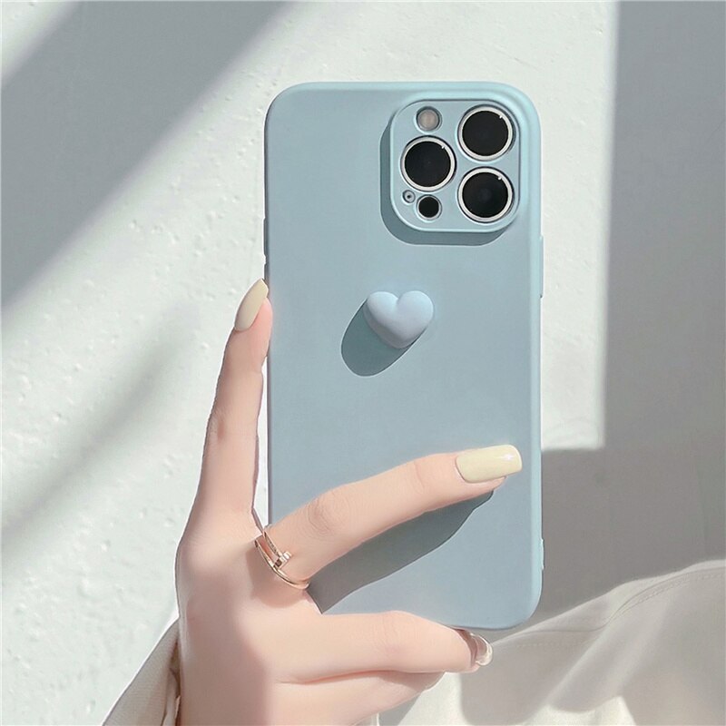 Soft Blue Heart iPhone 12 Pro Max Case