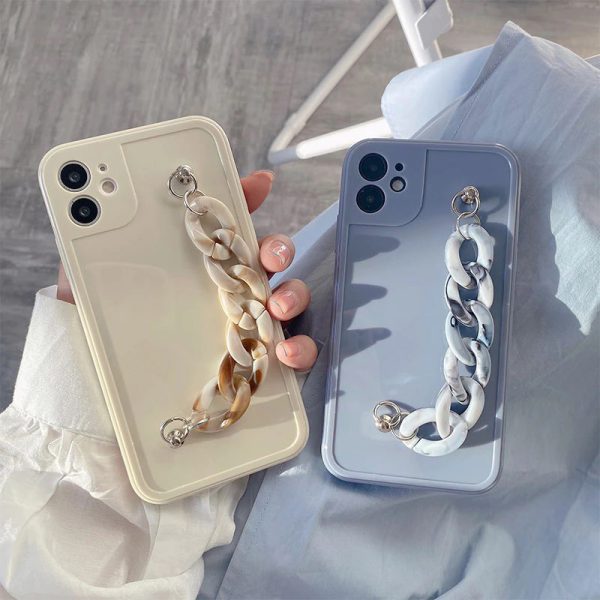 Solid Marble Chain iPhone Case