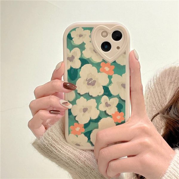 Floral Pattern Heart iPhone Case