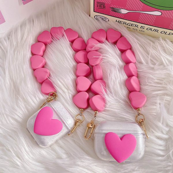 Glitter 3D Heart AirPods Case