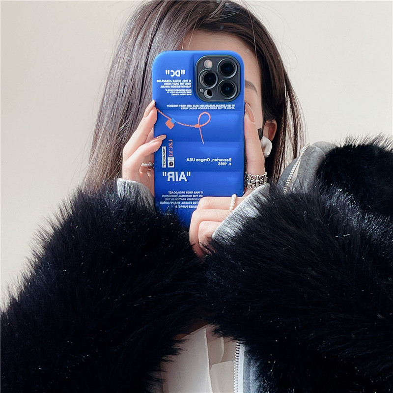 Blue Off White Puffer iPhone Case