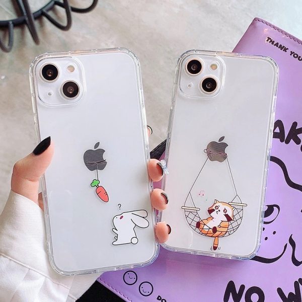 Clear Rabbit and Fox iPhone 13 Cases
