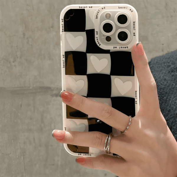 Black & White Checkered Phone Case - iPhone 13 Pro Max