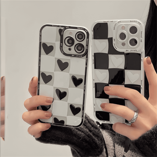 Black and White Checkered iPhone Cases