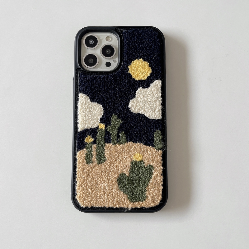 Embroidery Landscape iPhone 12 Pro Max Case