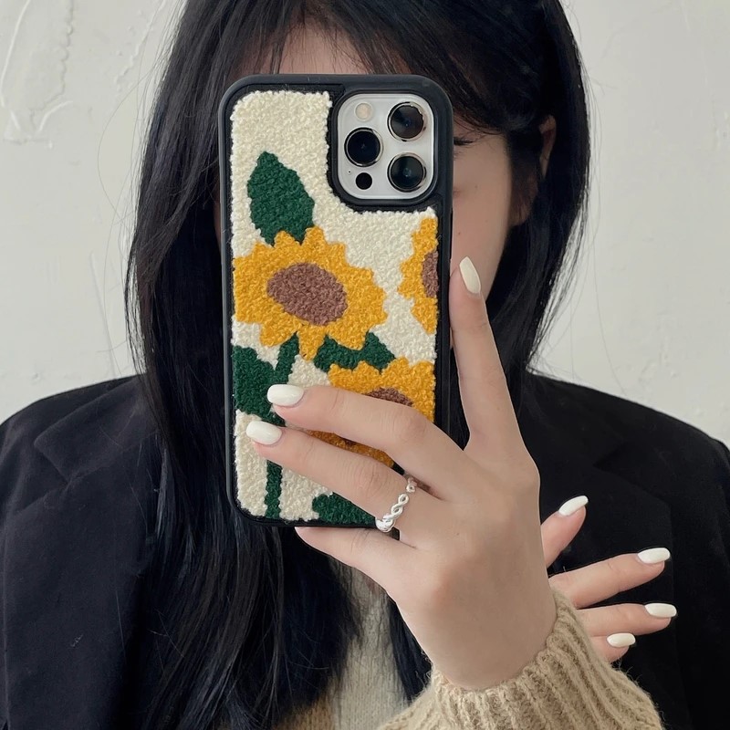 Fuzzy Cactus Sunflower iPhone 13 Pro Max Case