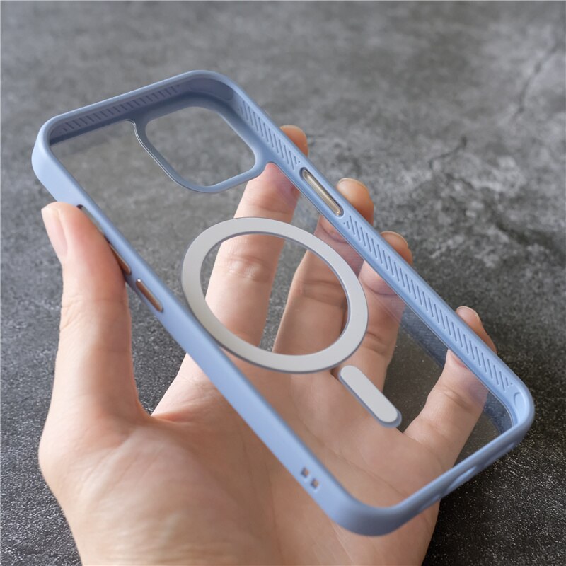 Clear Blue MagSafe iPhone Case