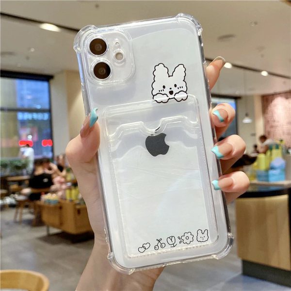 Cartoon Graphic Card Holder iPhone 12 Case