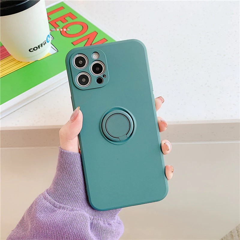 Pastel Silicone & Ring Holder iPhone 13 Pro Max Case