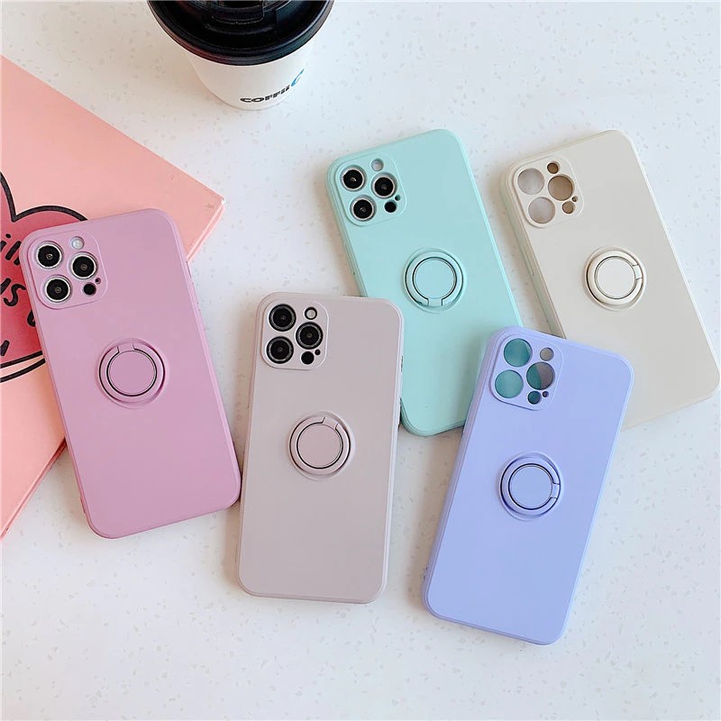 Pastel Silicone & Ring Holder Cases