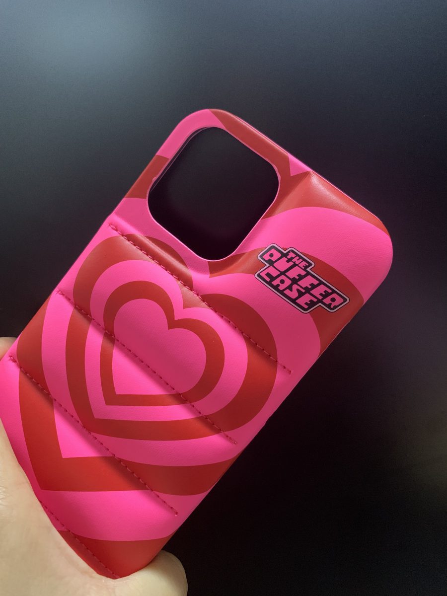 Pink Heart Puffer Case