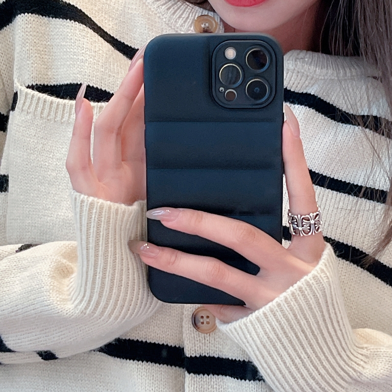 Puffer Jacket Black iPhone Cases