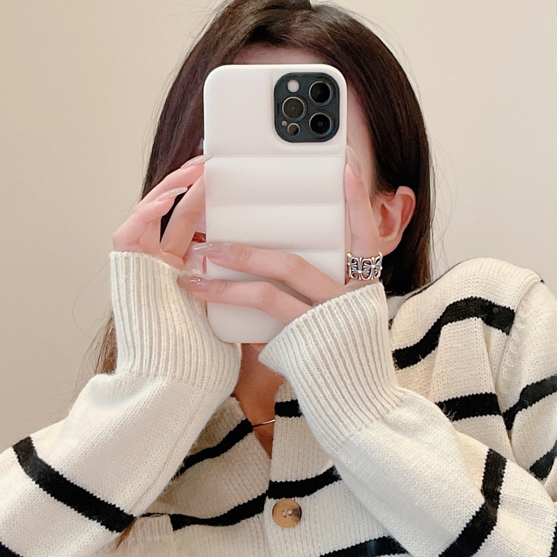Puffer Jacket White iPhone Cases