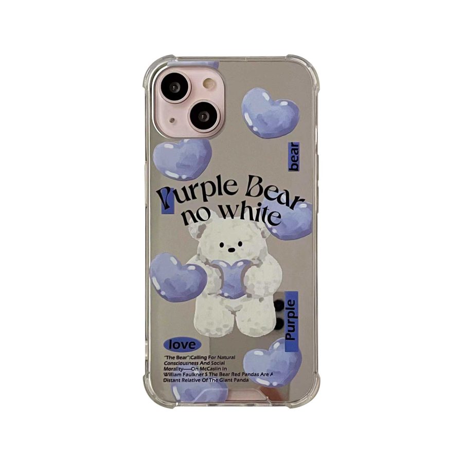 Purple Bear Mirror iPhone 13 Case