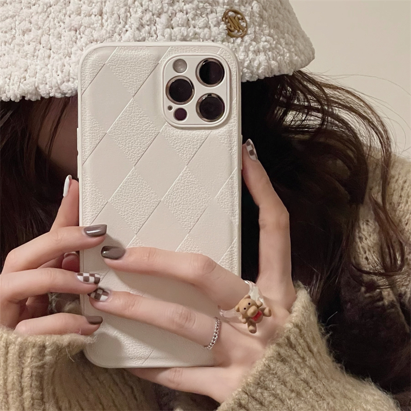 Soft White Leather iPhone Case