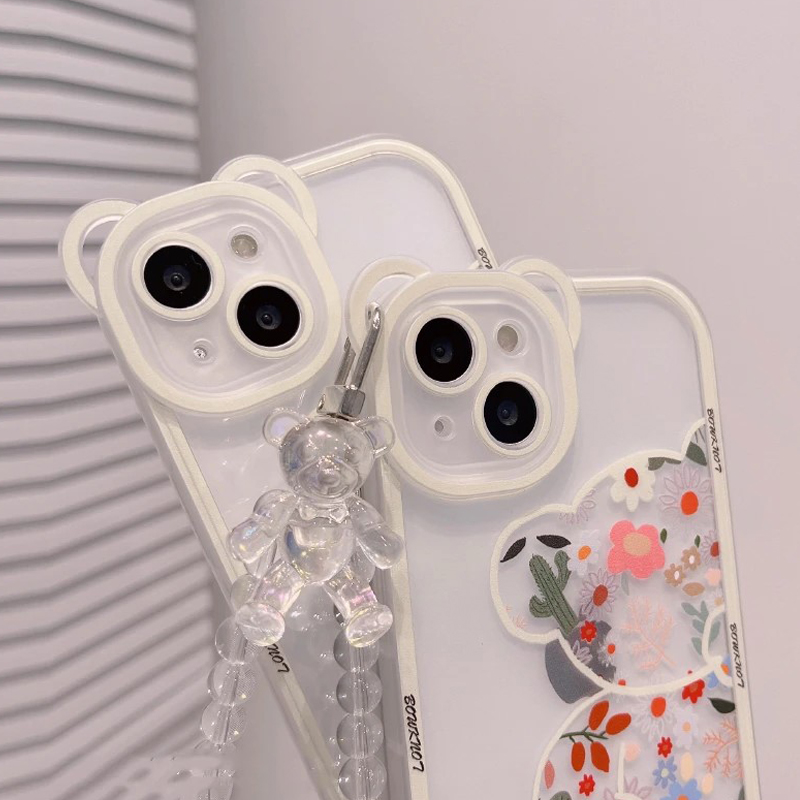 3D Clear Bear iPhone Cases