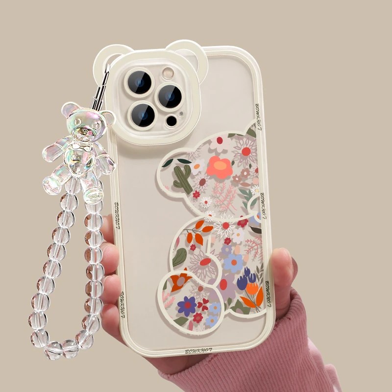 3D Clear Bear iPhone 12 Pro Max Case