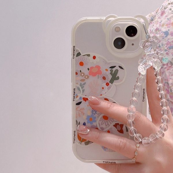 3D Clear Bear iPhone 13 Case