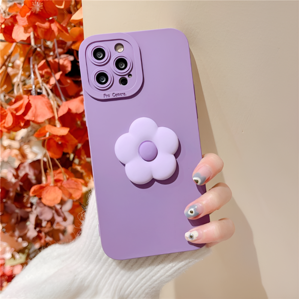 3D Purple Flower Phone Case - iPhone 14 Pro Max