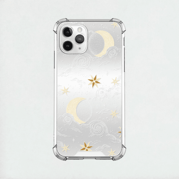 Celestial Moon & Star Mirror iPhone Case