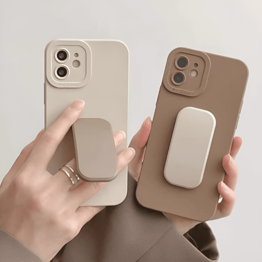 Silicone iPhone Cases + Phone Holder