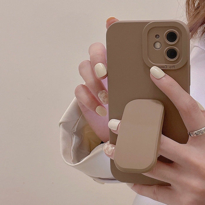 Pastel Brown Case With Phone Holder