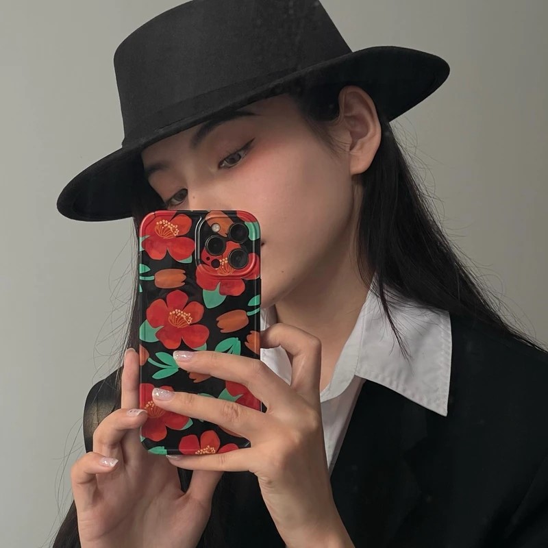 Red Flowers iPhone Case