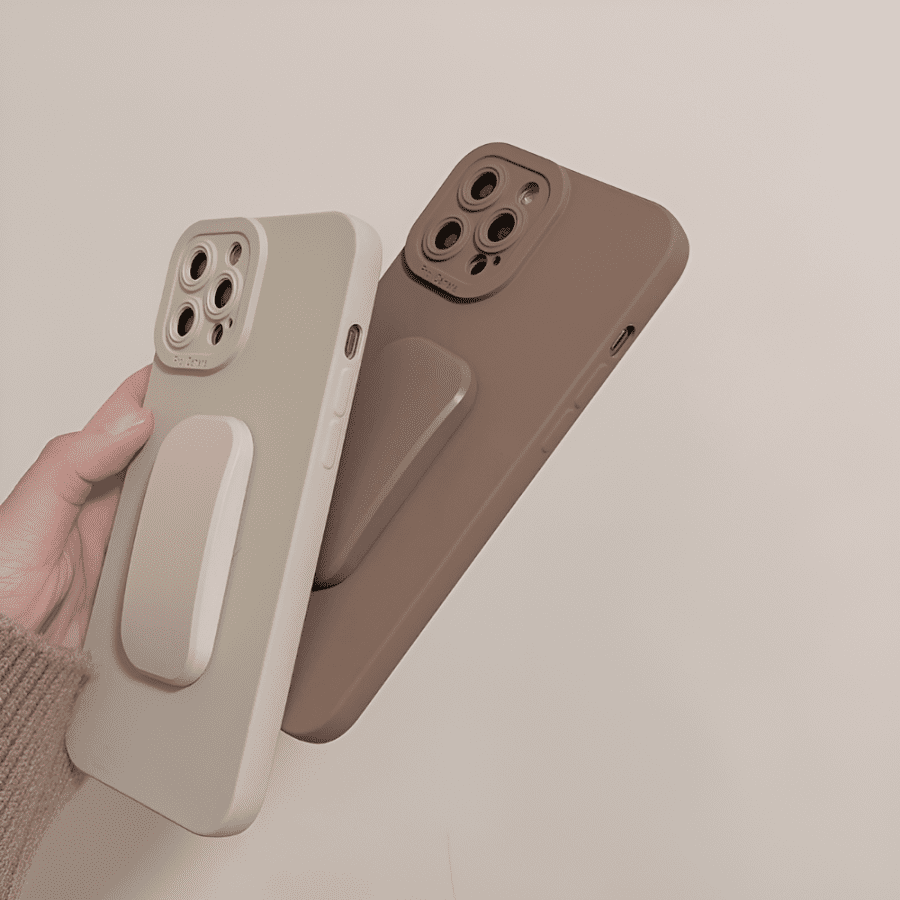 Silicone iPhone Cases - Brown and Beige