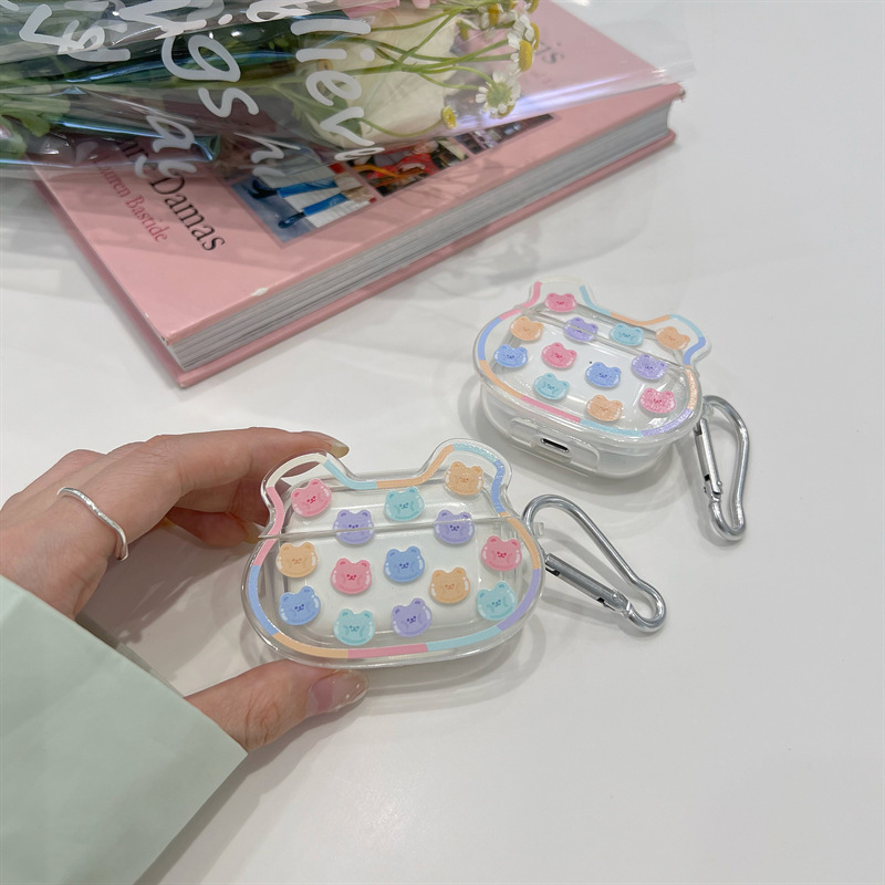3D Colorful Bear AirPods Case