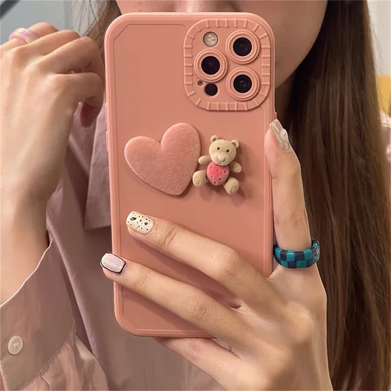 3D Pink Puppet iPhone Case