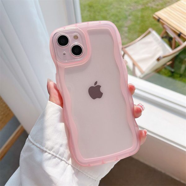 Clear Pink Wave iPhone Case