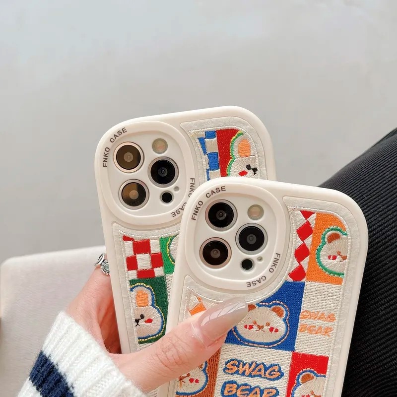 Kawaii Embroidered iPhone Cases