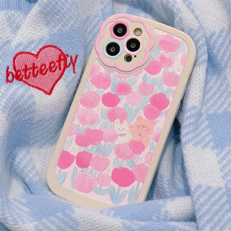 Pink Tulip iPhone 13 Pro Max Case