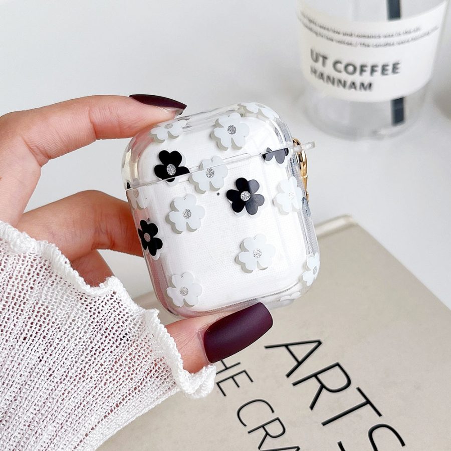 Black & White Floral AirPods 1/2 Case