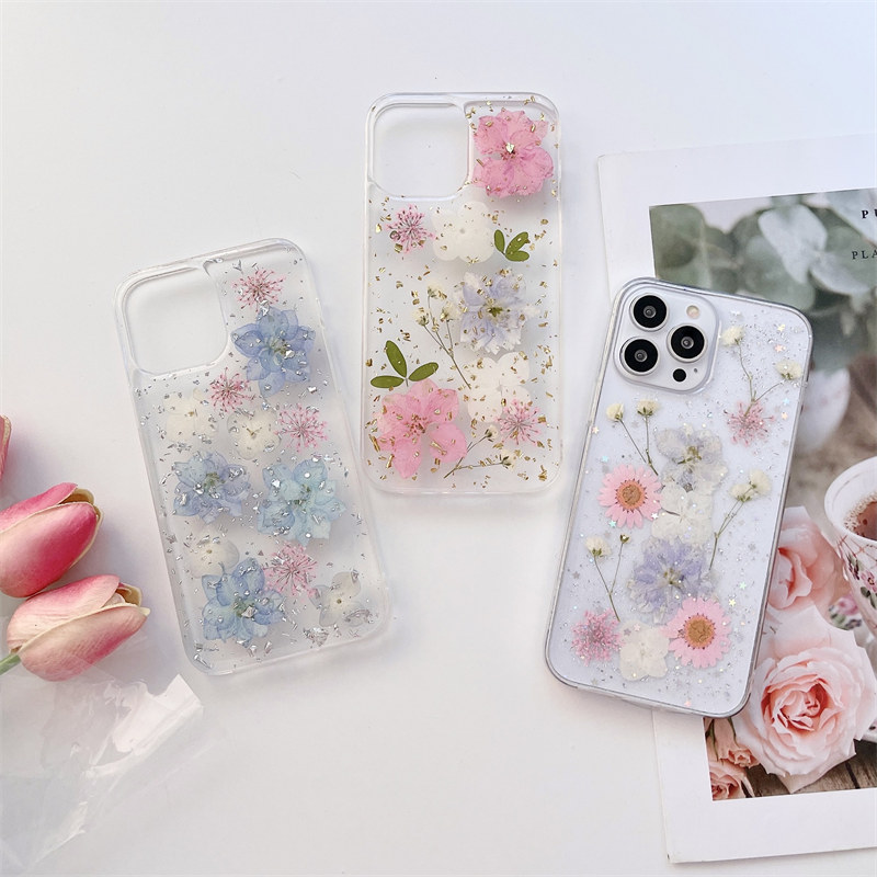 Pressed Dried Flowers iPhone Cases