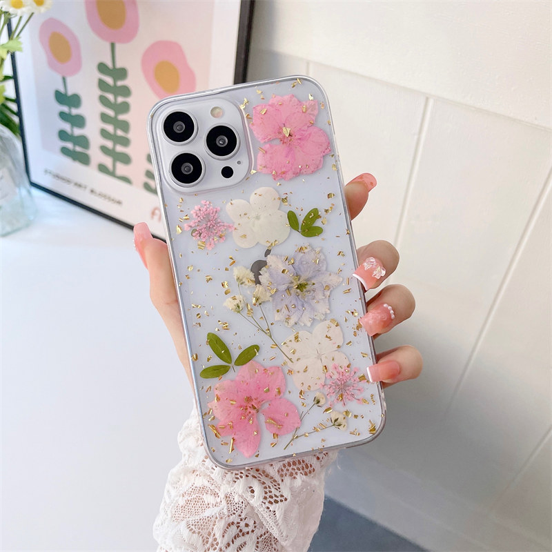 Dried Pink Flowers iPhone Case