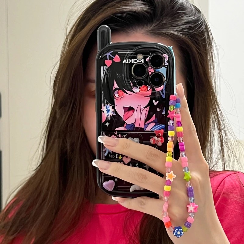 Manga Girl Black iPhone 13 Pro Max Case
