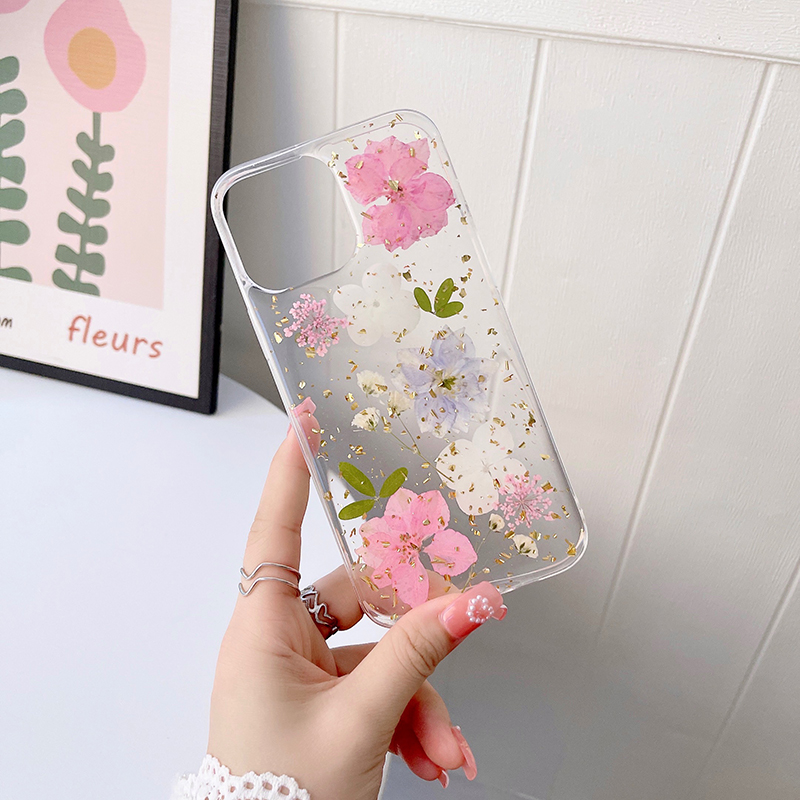 Pink Dried Flowers iPhone Case