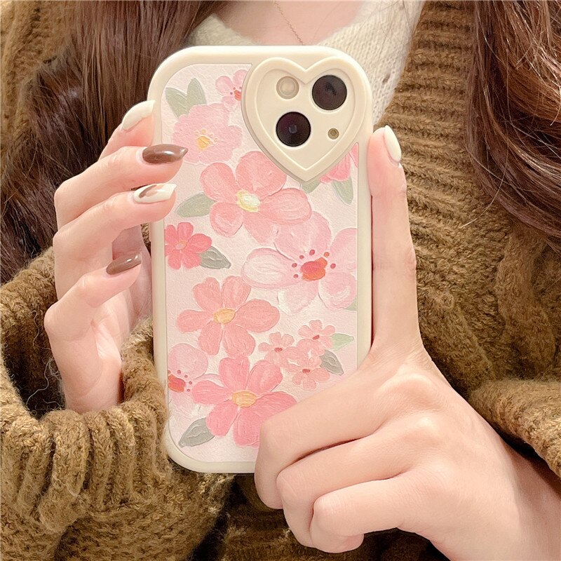 Pink Flowers iPhone 13 Case
