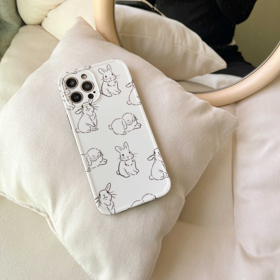 White Bunny iPhone 14 Pro Max Case