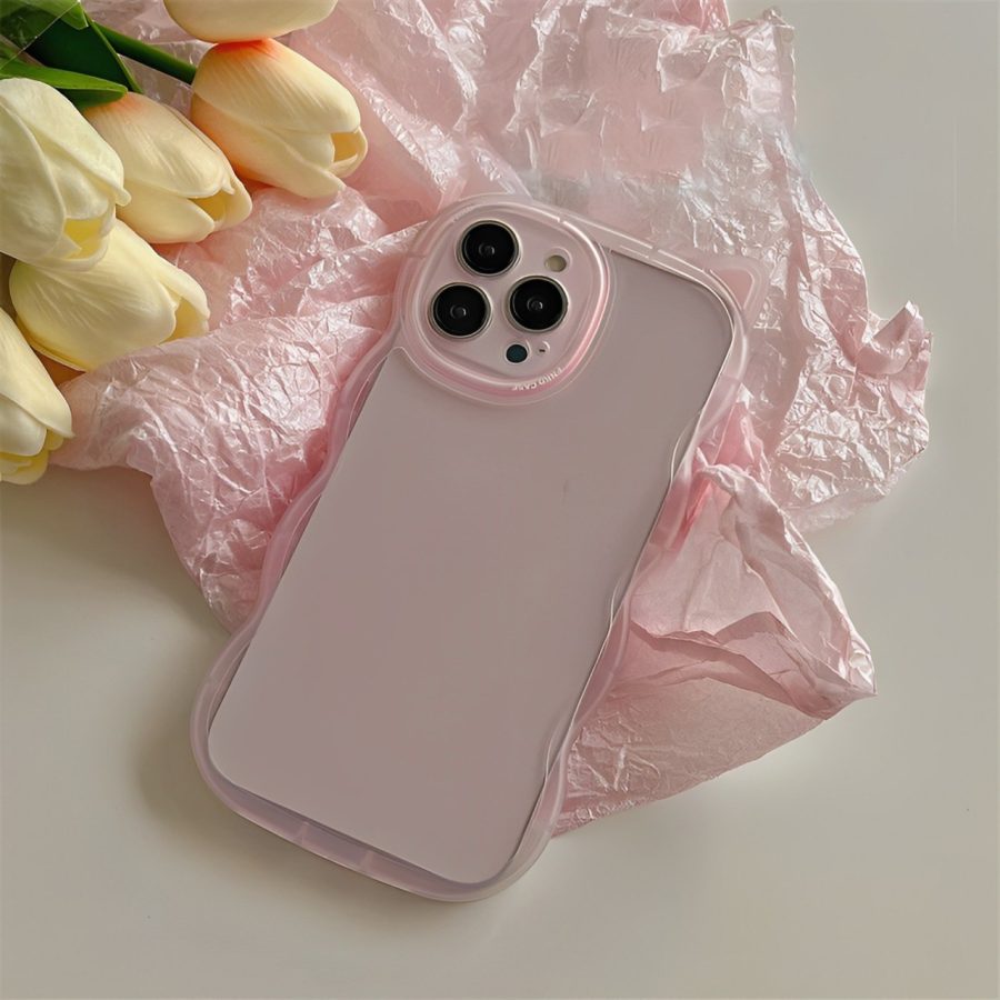 3D Cat iPhone 14 Pro Max Case - Pink Color