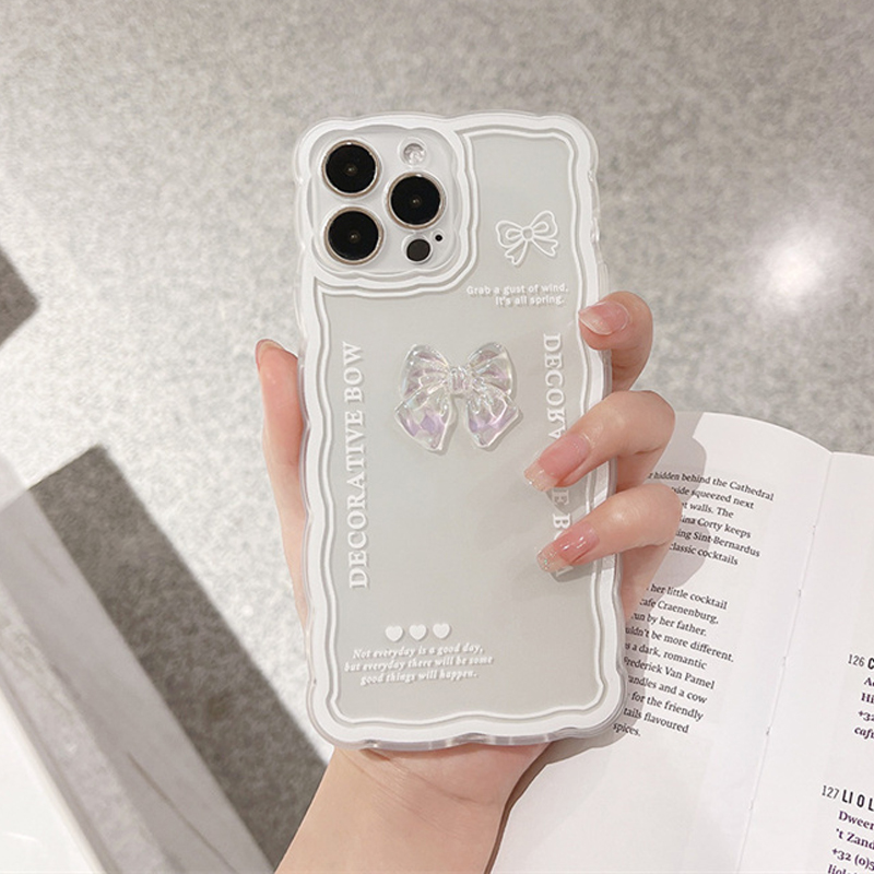 White Clear Wavy iPhone Case